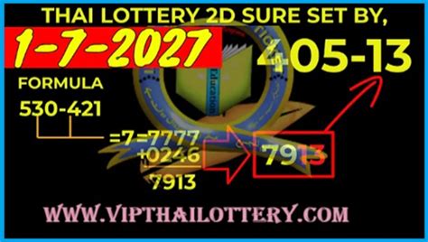 Thai Lottery 2D Super Hit Total Win Down Game 01.